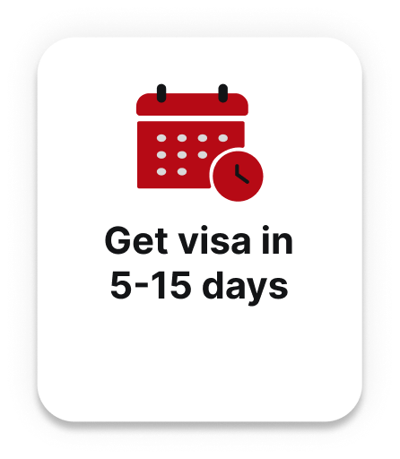 Get visa in 5-15 days